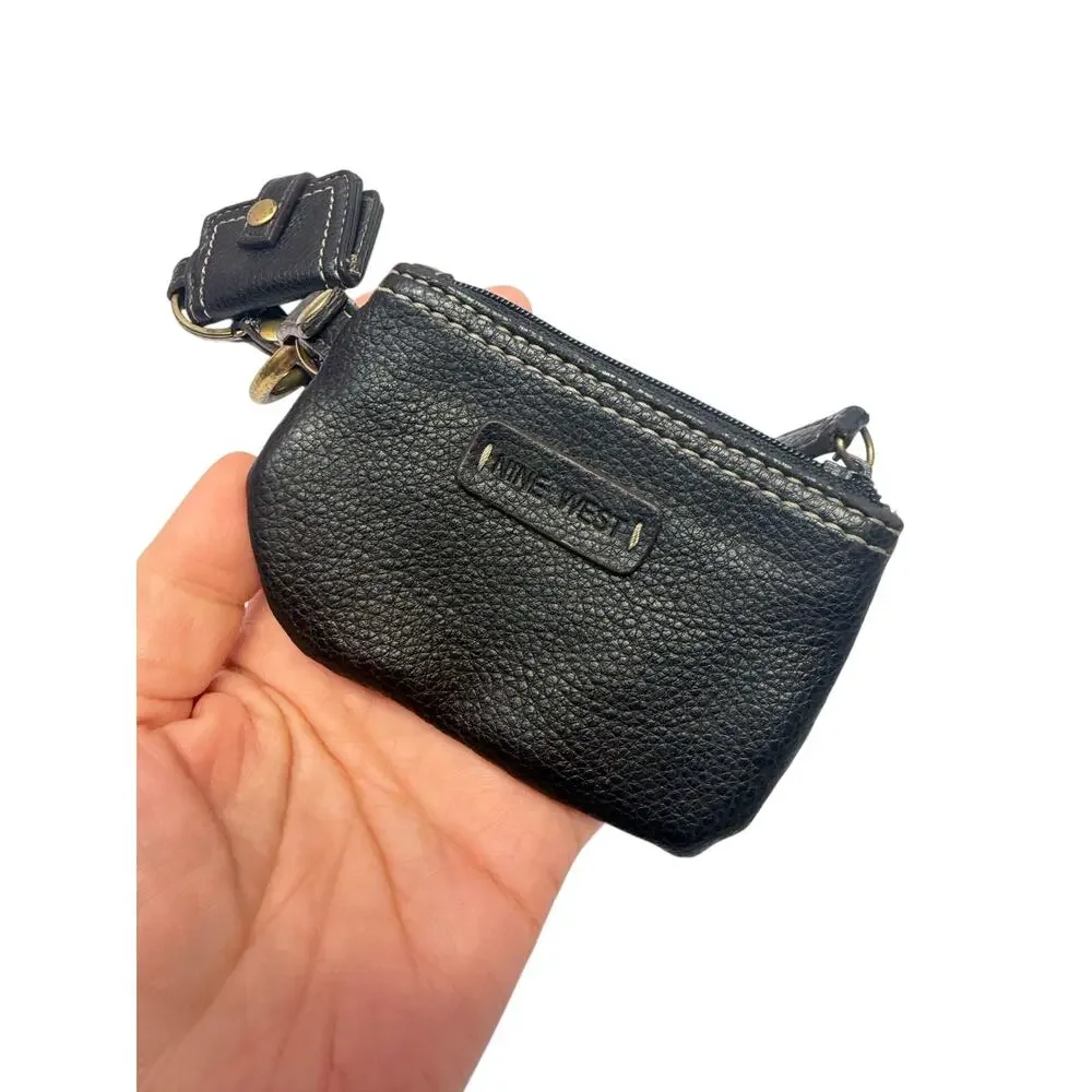 Vintage 2002 Nine West brown key chain credit card holder and mini photo album